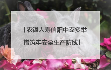 农银人寿信阳中支多举措筑牢安全生产防线