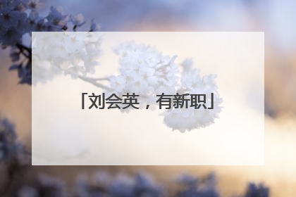 刘会英，有新职