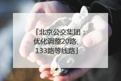 北京公交集团：优化调整20路、133路等线路