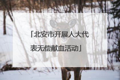 北安市开展人大代表无偿献血活动