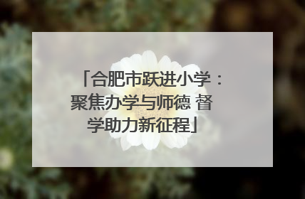 合肥市跃进小学：聚焦办学与师德 督学助力新征程