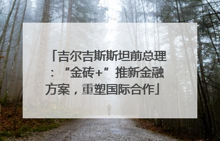 吉尔吉斯斯坦前总理：“金砖+”推新金融方案，重塑国际合作