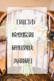 周口市检察院调研组到扶沟调研