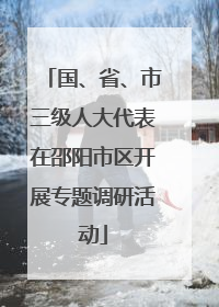 国、省、市三级人大代表在邵阳市区开展专题调研活动