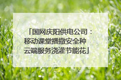 国网庆阳供电公司：移动课堂播撒安全种 云端服务浇灌节能花