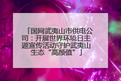 国网武夷山市供电公司：开展世界环境日主题宣传活动守护武夷山生态“高颜值”