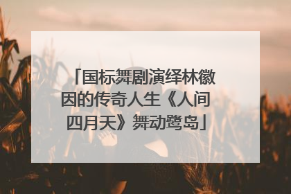 国标舞剧演绎林徽因的传奇人生《人间四月天》舞动鹭岛