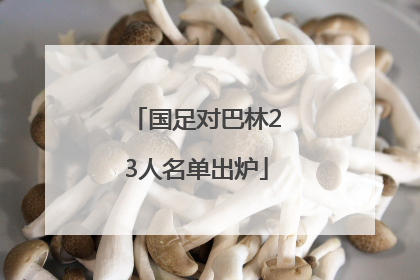 国足对巴林23人名单出炉