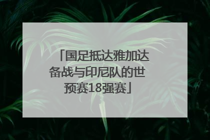 国足抵达雅加达备战与印尼队的世预赛18强赛