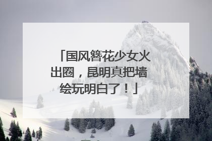 国风簪花少女火出圈，昆明真把墙绘玩明白了！