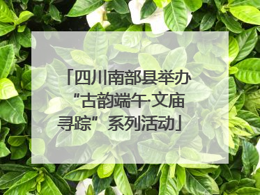 四川南部县举办“古韵端午·文庙寻踪”系列活动