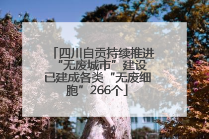 四川自贡持续推进“无废城市”建设 已建成各类“无废细胞”266个