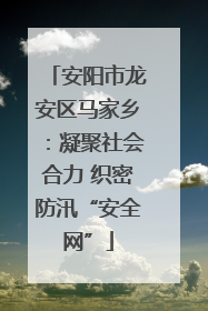 安阳市龙安区马家乡：凝聚社会合力 织密防汛“安全网”