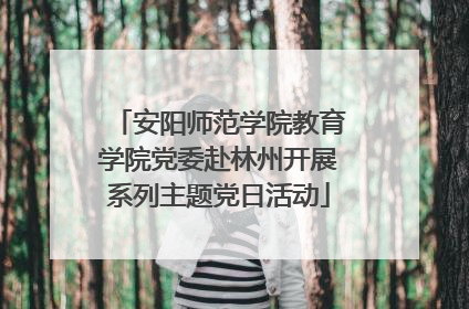 安阳师范学院教育学院党委赴林州开展系列主题党日活动