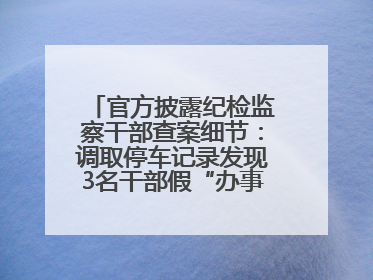 官方披露纪检监察干部查案细节：调取停车记录发现3名干部假“办事”真麻将