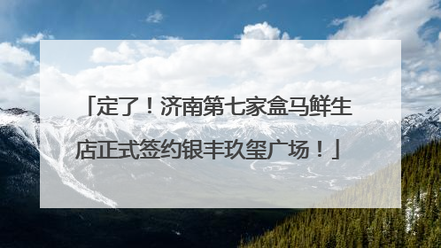 定了！济南第七家盒马鲜生店正式签约银丰玖玺广场！