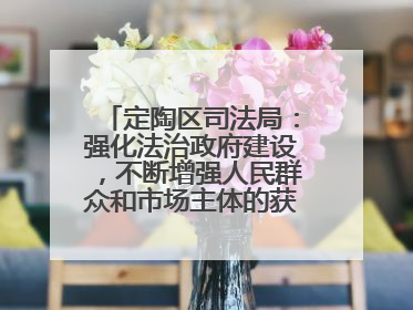 定陶区司法局：强化法治政府建设，不断增强人民群众和市场主体的获得感和幸福感