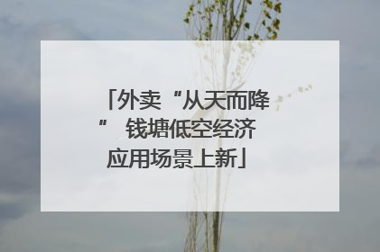 外卖“从天而降” 钱塘低空经济应用场景上新