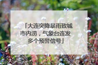 大连突降暴雨致城市内涝，气象台连发多个预警信号