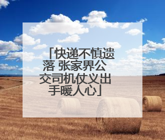 快递不慎遗落 张家界公交司机仗义出手暖人心