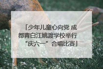 少年儿童心向党 成都青白江姚渡学校举行“庆六一”合唱比赛