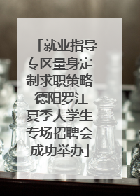 就业指导专区量身定制求职策略 德阳罗江夏季大学生专场招聘会成功举办