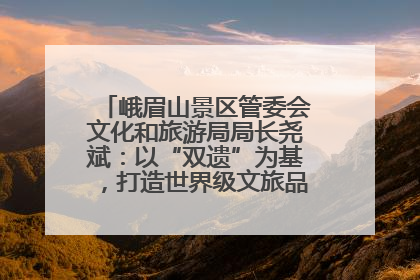 峨眉山景区管委会文化和旅游局局长尧斌：以“双遗”为基，打造世界级文旅品牌与国际典范