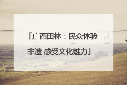 广西田林：民众体验非遗 感受文化魅力