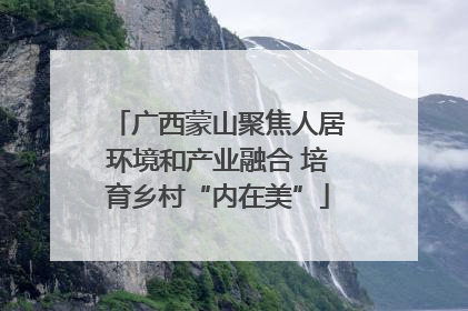 广西蒙山聚焦人居环境和产业融合 培育乡村“内在美”