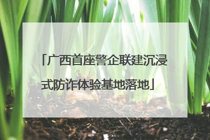 广西首座警企联建沉浸式防诈体验基地落地