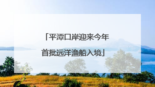 平潭口岸迎来今年首批远洋渔船入境