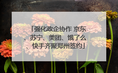 强化政企协作 京东、苏宁、美团、饿了么、快手齐聚郑州签约