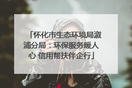 怀化市生态环境局溆浦分局：环保服务暖人心 信用帮扶伴企行