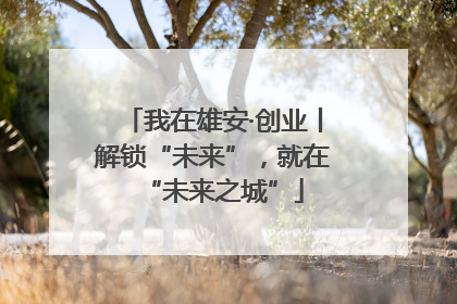 我在雄安·创业丨解锁“未来”，就在“未来之城”