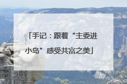 手记：跟着“主委进小岛”感受共富之美