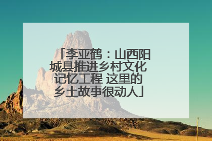 李亚鹤：山西阳城县推进乡村文化记忆工程 这里的乡土故事很动人
