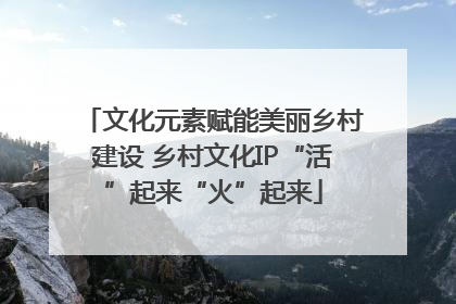 文化元素赋能美丽乡村建设 乡村文化IP“活”起来“火”起来