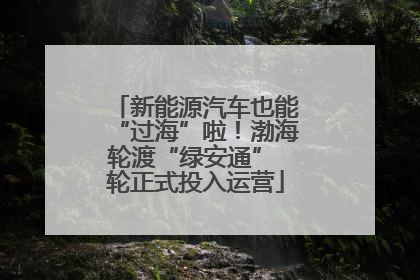 新能源汽车也能“过海”啦！渤海轮渡“绿安通” 轮正式投入运营