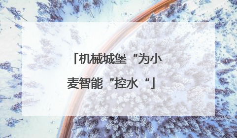 机械城堡“为小麦智能“控水“