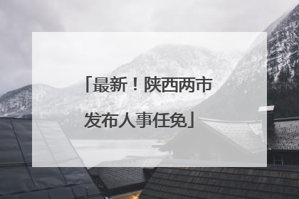 最新！陕西两市发布人事任免