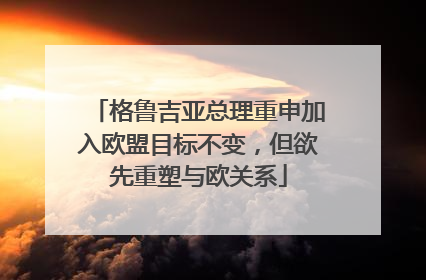 格鲁吉亚总理重申加入欧盟目标不变，但欲先重塑与欧关系