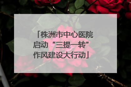株洲市中心医院启动“三提一转”作风建设大行动