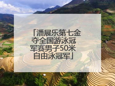 潘展乐第七金 夺全国游泳冠军赛男子50米自由泳冠军