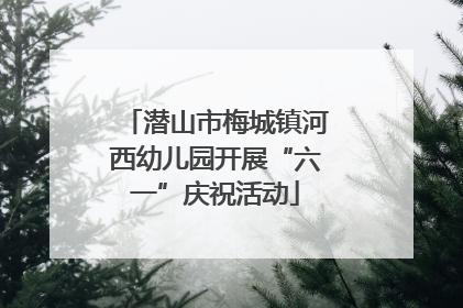 潜山市梅城镇河西幼儿园开展“六一”庆祝活动