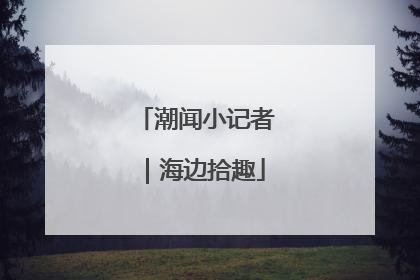 潮闻小记者｜海边拾趣