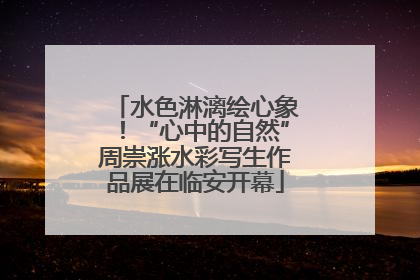 水色淋漓绘心象！“心中的自然”周崇涨水彩写生作品展在临安开幕