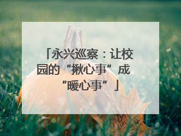 永兴巡察：让校园的“揪心事”成“暖心事”