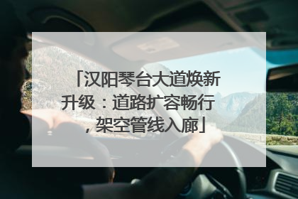 汉阳琴台大道焕新升级：道路扩容畅行，架空管线入廊
