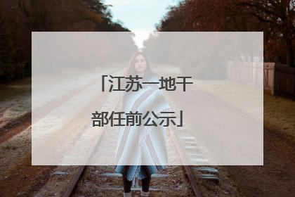 江苏一地干部任前公示