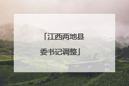 江西两地县委书记调整